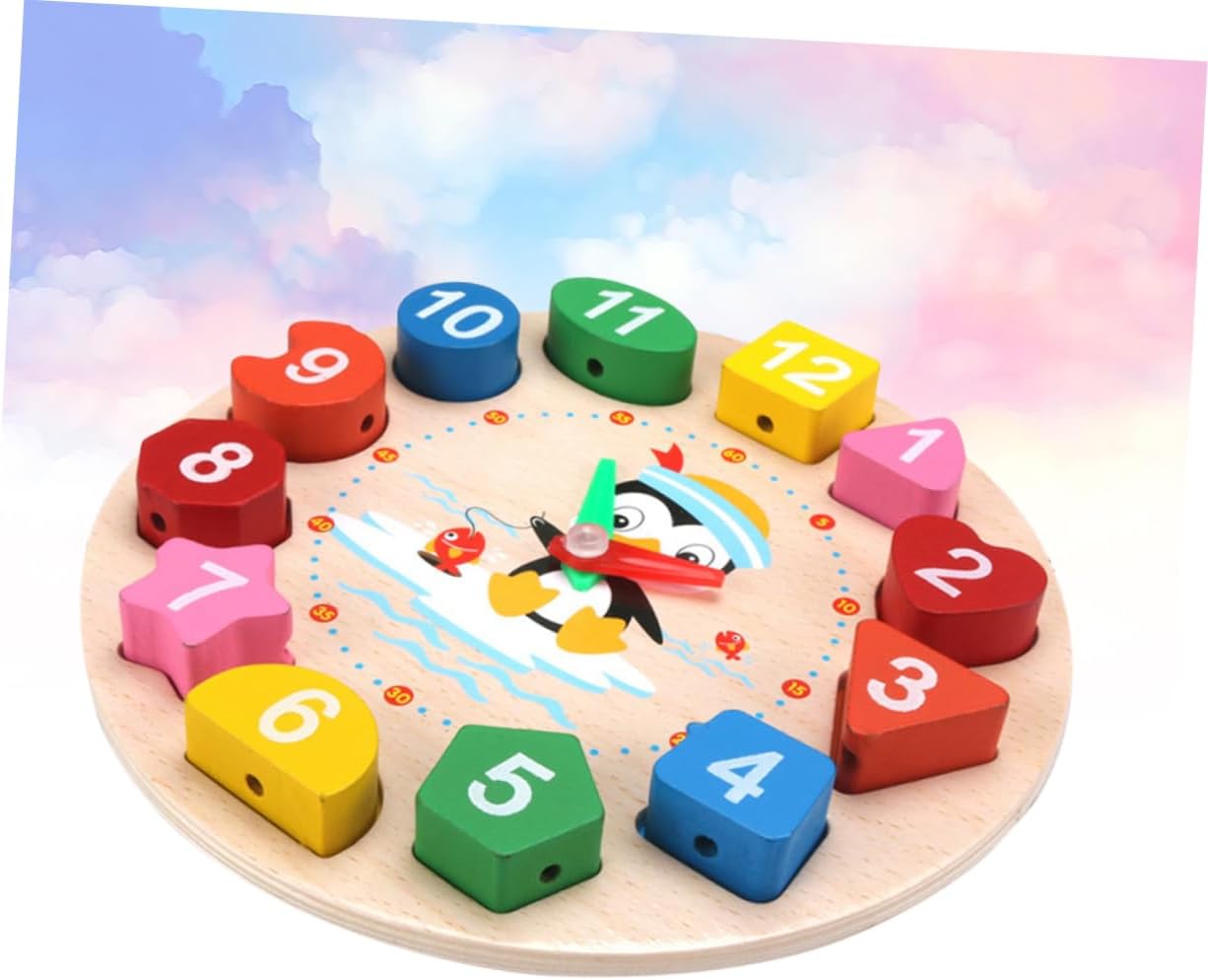 Abaodam 1 Set Speelgoed Puzzels Educatieve Puzzel Kralen Bamboe Kind Schoolspullen