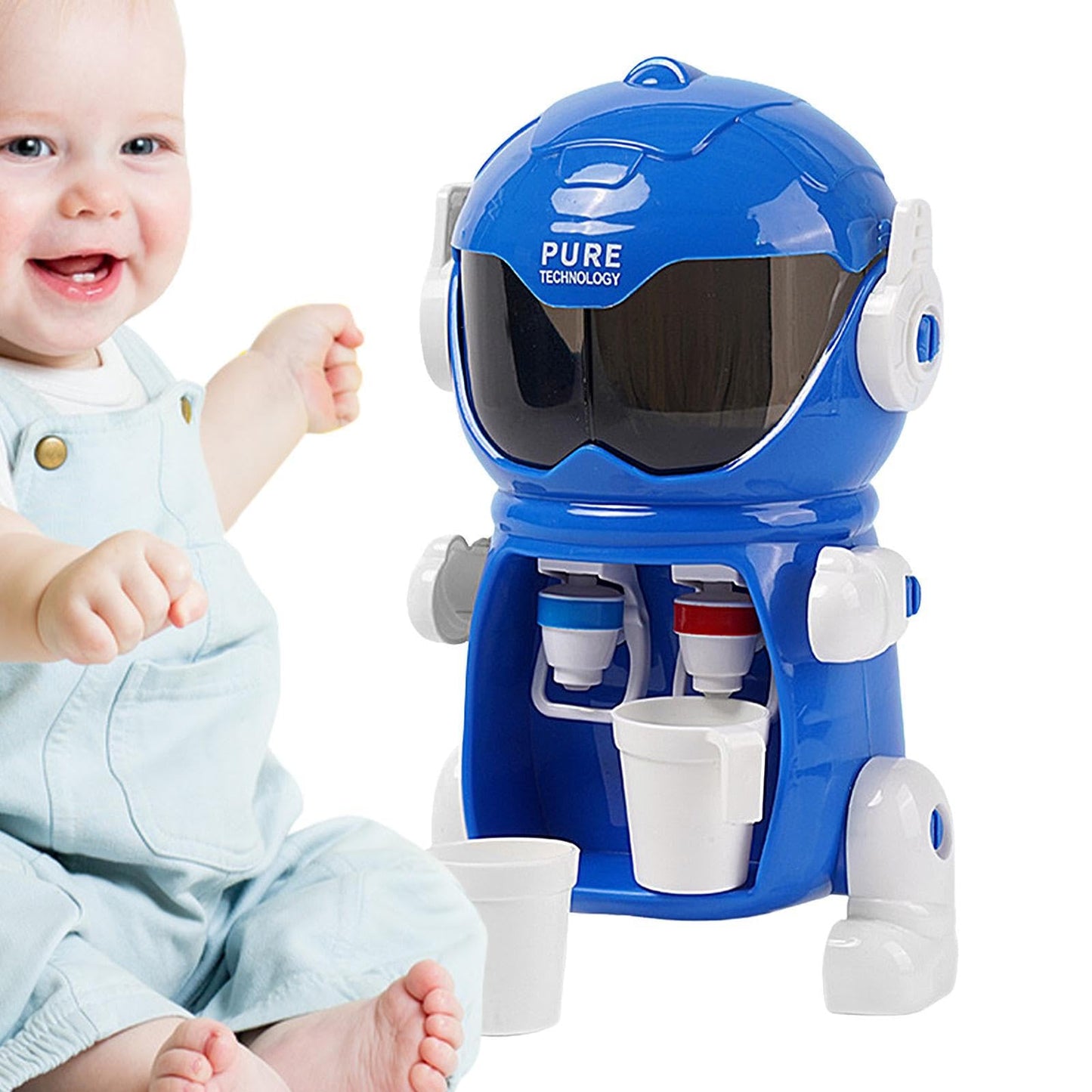 -waterdispenser voor kinderen - Robotvormig klein waterdispenserspeelgoed - Veilig en educatief cartoonwaterdrinkspeelgoed Leuk cadeau voor jongens en meisjes met Kerstmis Jomewory