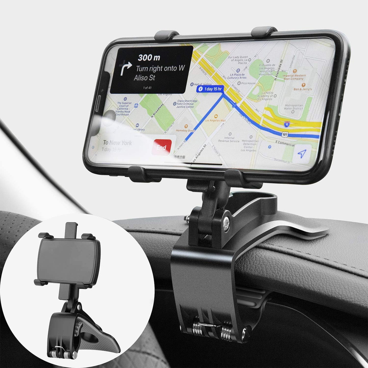 TOFURT Auto telefoonhouder mobiele Verstelbare Autotelefoonhouder dashboard 360° draaibaar Universele Smartphonehouder Car Phone Holder Compatibel met Alle 4 tot 7 inch Telefoons