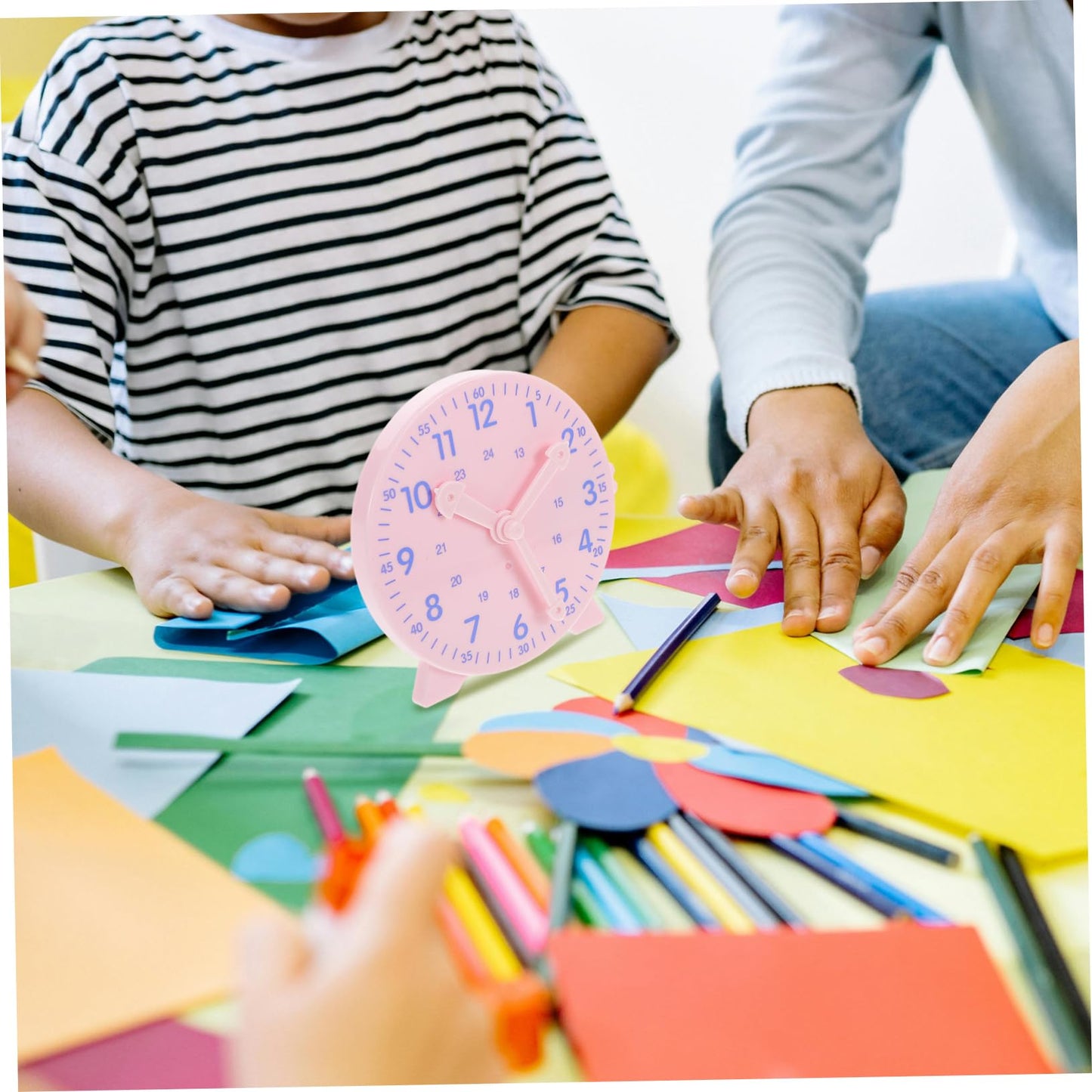 YARNOW Educatieve Klok Voor Jongens En Meisjes Leer De Tijd Met Gekoppelde Wijzers Voor Thuisonderwijs in De