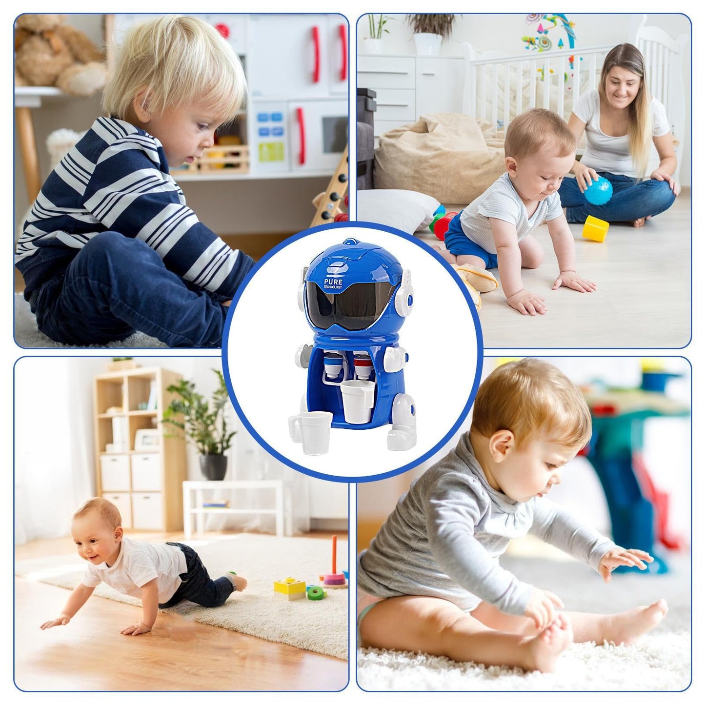 -waterdispenser voor kinderen - Robotvormig klein waterdispenserspeelgoed - Veilig en educatief cartoonwaterdrinkspeelgoed Leuk cadeau voor jongens en meisjes met Kerstmis Jomewory