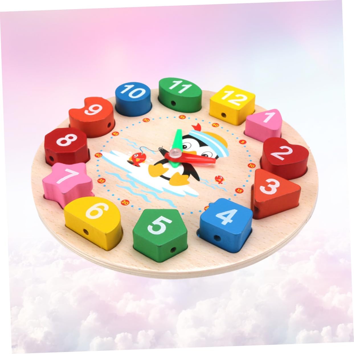 Abaodam 1 Set Speelgoed Puzzels Educatieve Puzzel Kralen Bamboe Kind Schoolspullen