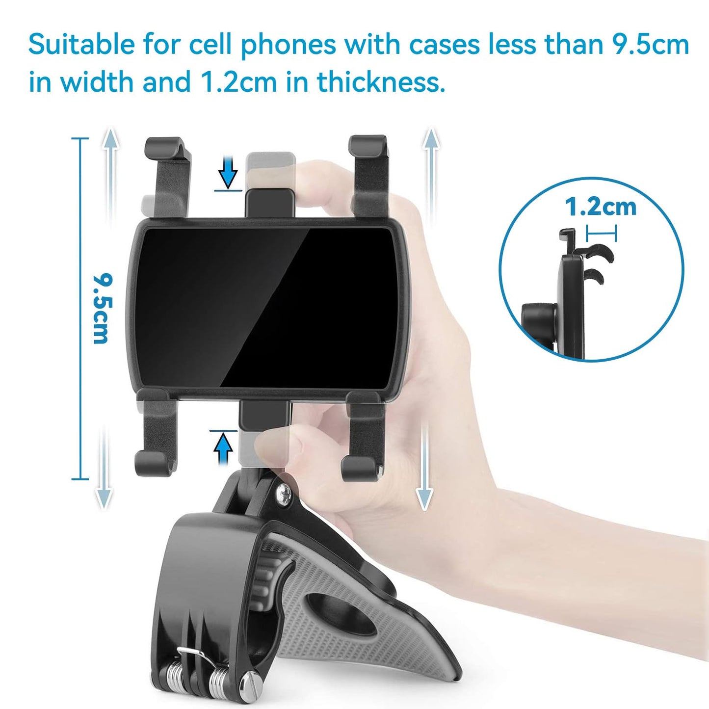 TOFURT Auto telefoonhouder mobiele Verstelbare Autotelefoonhouder dashboard 360° draaibaar Universele Smartphonehouder Car Phone Holder Compatibel met Alle 4 tot 7 inch Telefoons