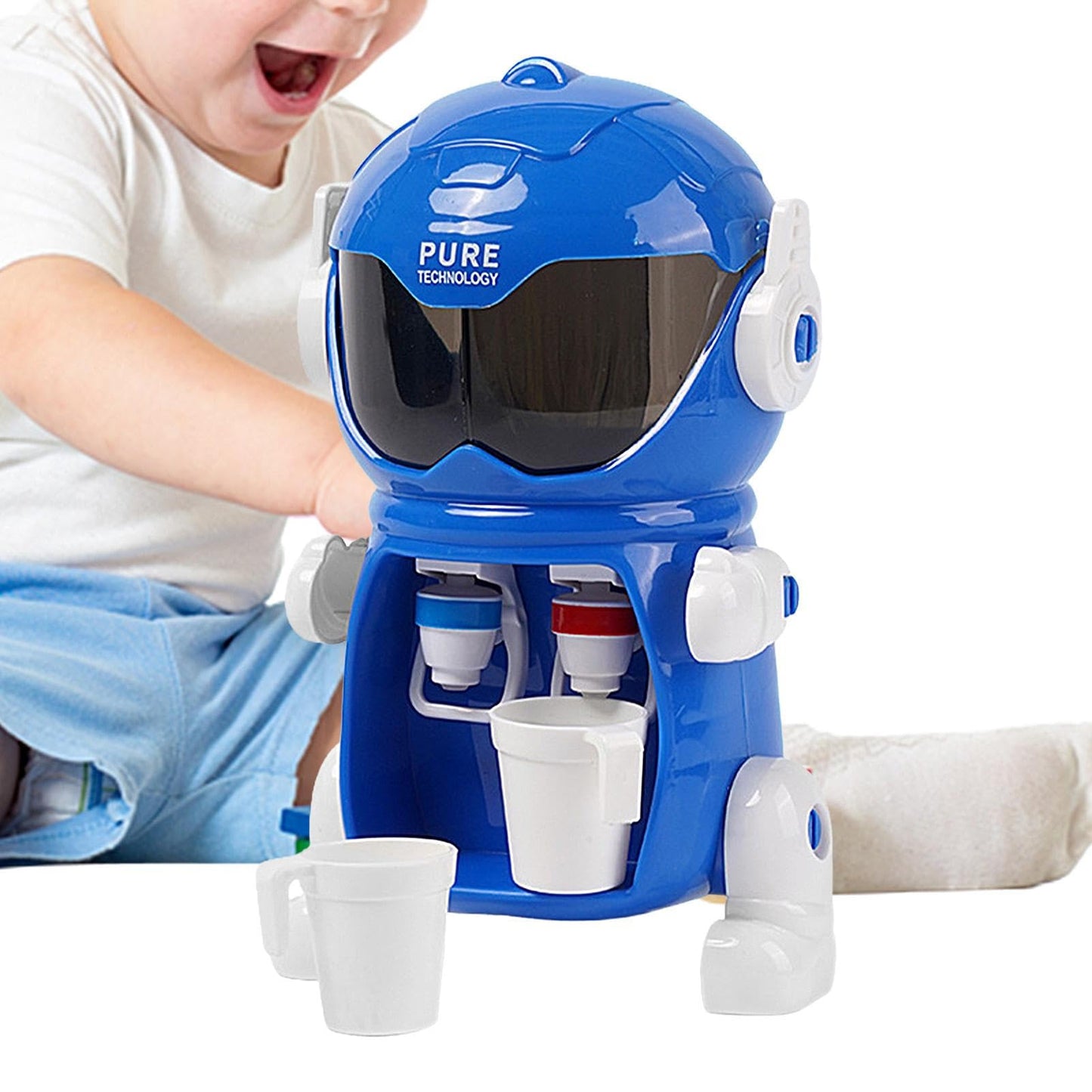 -waterdispenser voor kinderen - Robotvormig klein waterdispenserspeelgoed - Veilig en educatief cartoonwaterdrinkspeelgoed Leuk cadeau voor jongens en meisjes met Kerstmis Jomewory